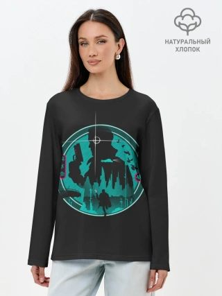 Лонгслив женский. Хлопок / Бегущий Форд