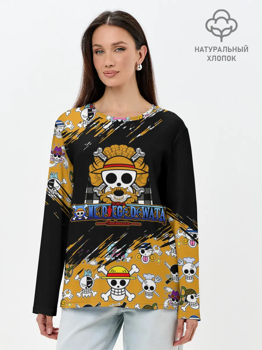 Лонгслив женский. Хлопок / One Piece Dewata Indonesia
