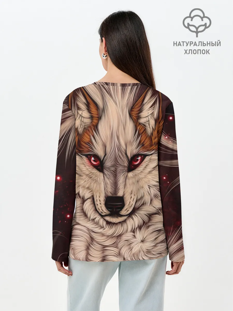 Лонгслив женский. Хлопок / Красивая Волчица