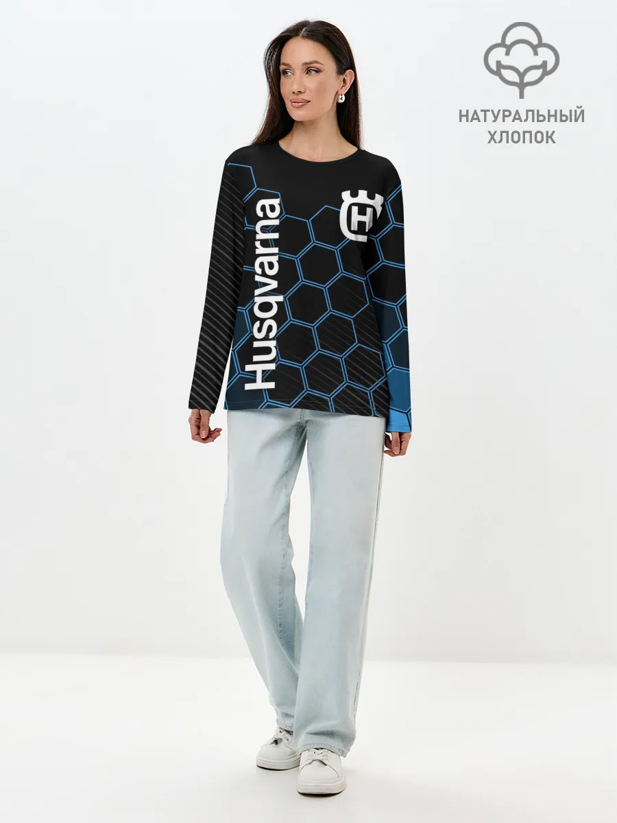 Лонгслив женский. Хлопок / HUSQVARNA / ХУСКВАРНА
