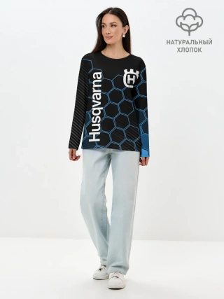 Лонгслив женский. Хлопок / HUSQVARNA / ХУСКВАРНА