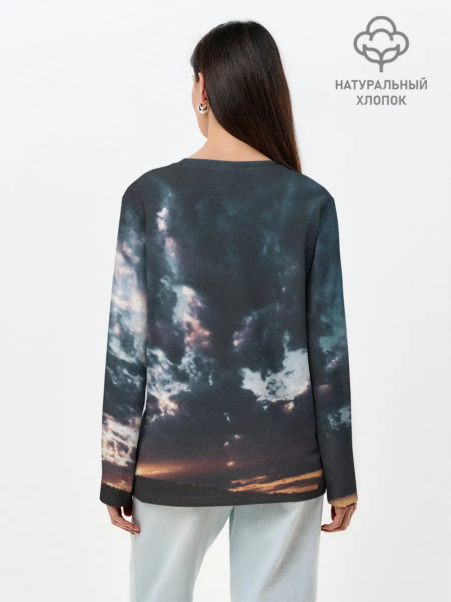 Лонгслив женский. Хлопок / Закат