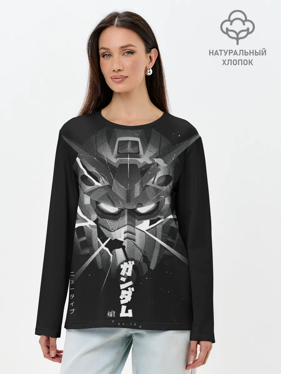 Лонгслив женский. Хлопок / GUNDAM
