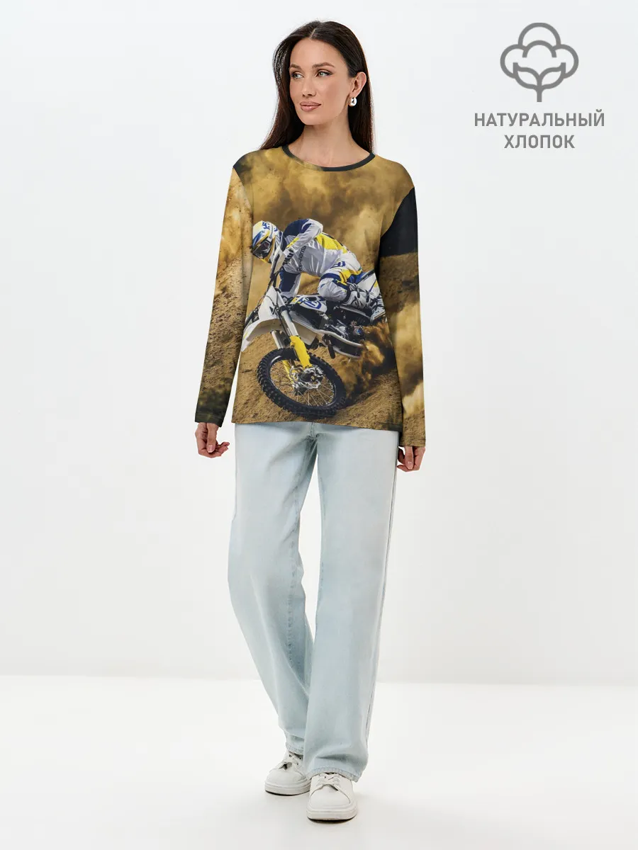 Лонгслив женский. Хлопок / HUSQVARNA / ХУСКВАРНА / SPORT