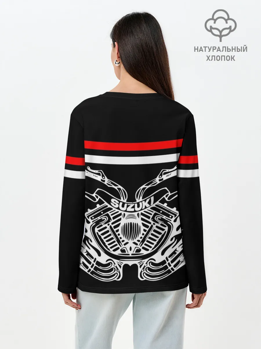 Лонгслив женский. Хлопок / SUZUKI / СУЗУКИ / BIKER