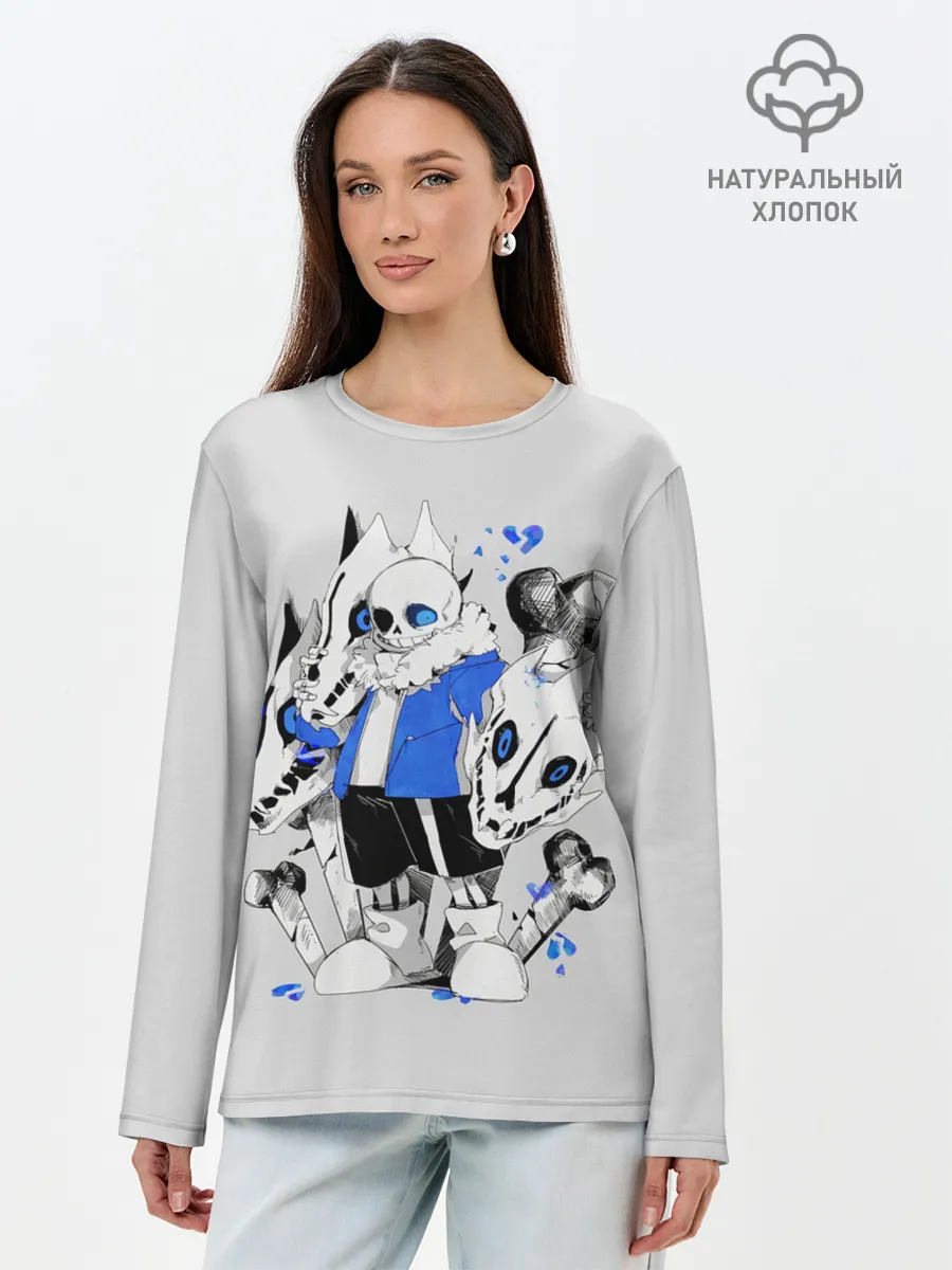 Лонгслив женский. Хлопок / Санс и его мальчик