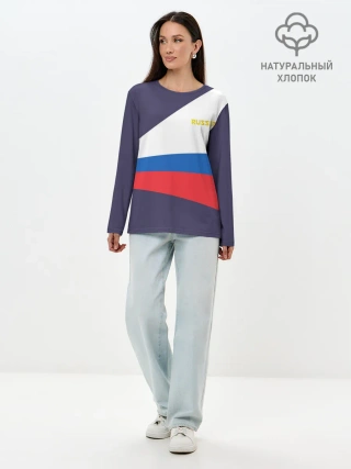 Лонгслив женский. Хлопок / Токио 2021 Форма России