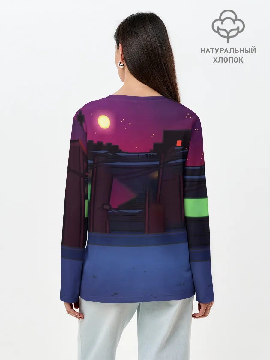 Лонгслив женский. Хлопок / FNF Скид и Памп