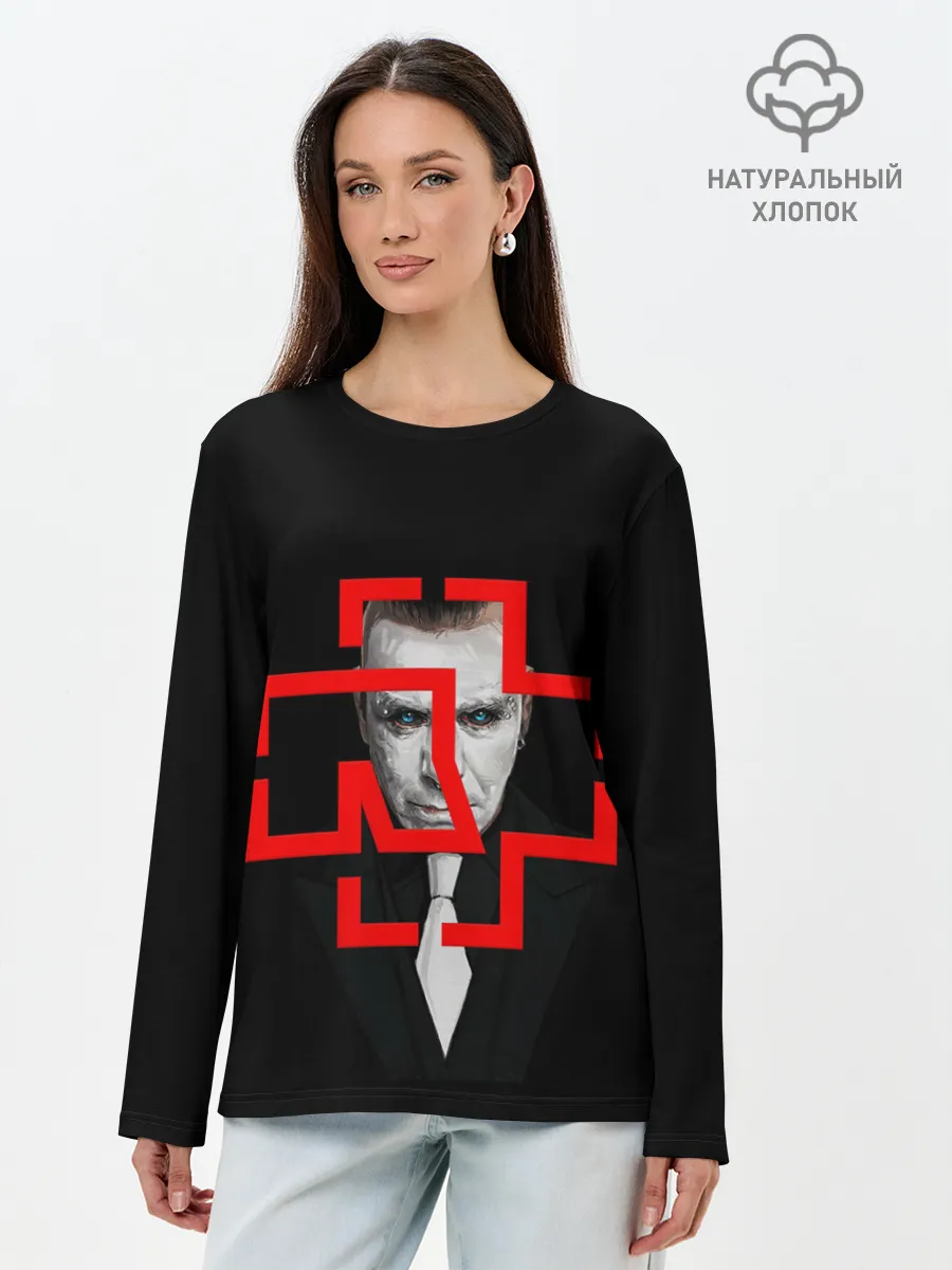 Лонгслив женский. Хлопок / Тилль Линдеманн | РАМШТАЙН