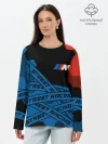 Лонгслив женский. Хлопок / BMW - Racing