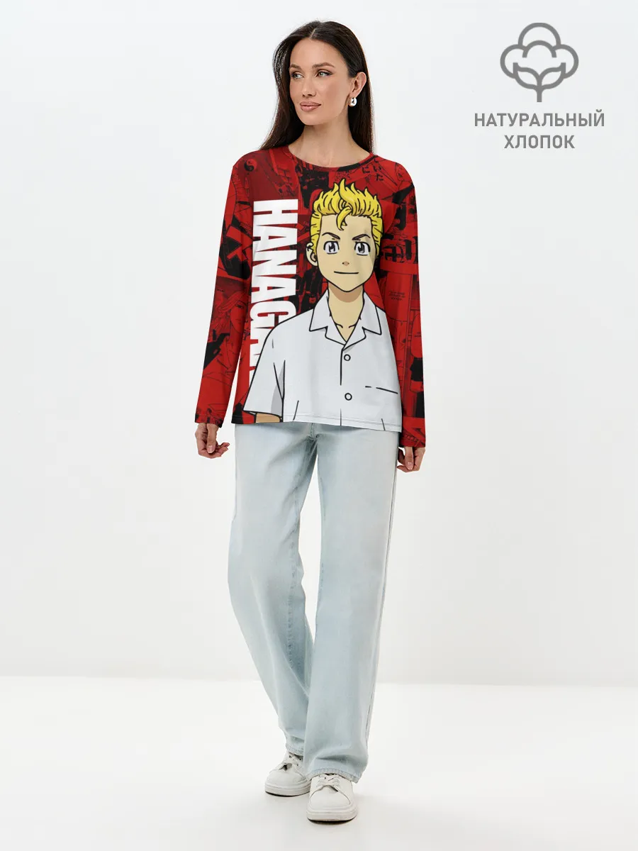 Лонгслив женский. Хлопок / Такемичи Ханагаки