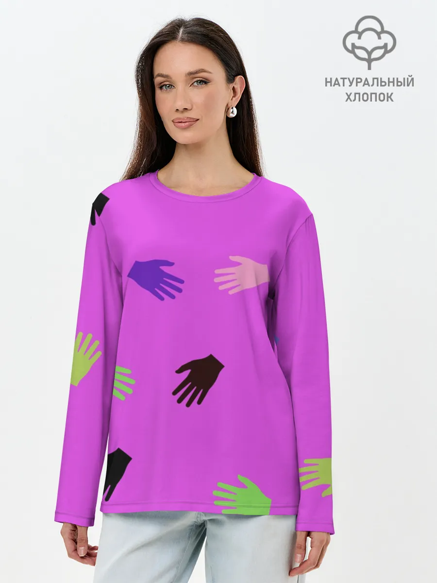 Лонгслив женский. Хлопок / Всё в твоих руках