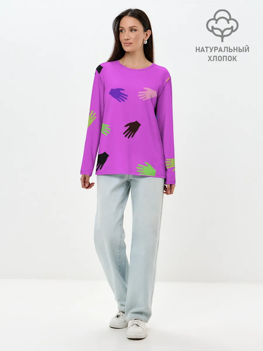 Лонгслив женский. Хлопок / Всё в твоих руках