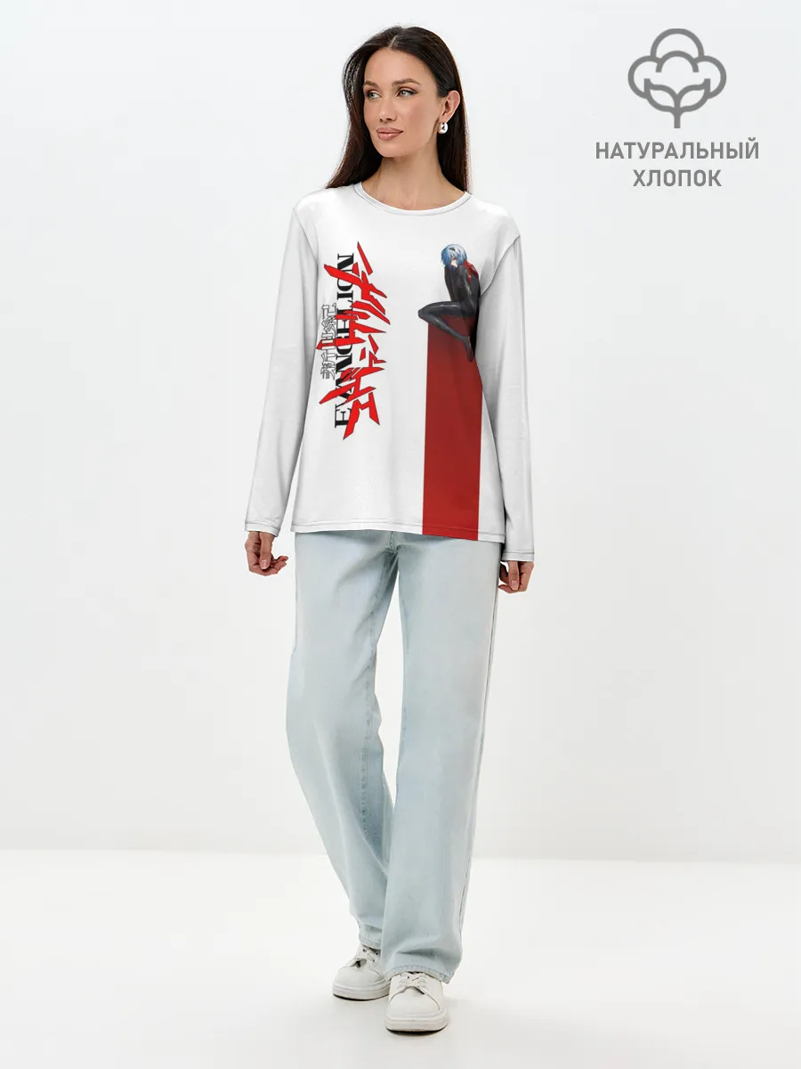 Лонгслив женский. Хлопок / EVANGELION | ПИЛОТ EVA