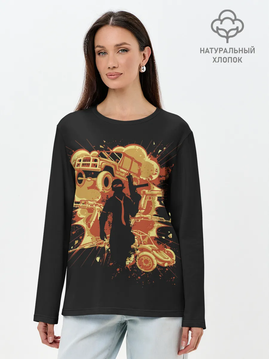 Лонгслив женский. Хлопок / Pubg Boy