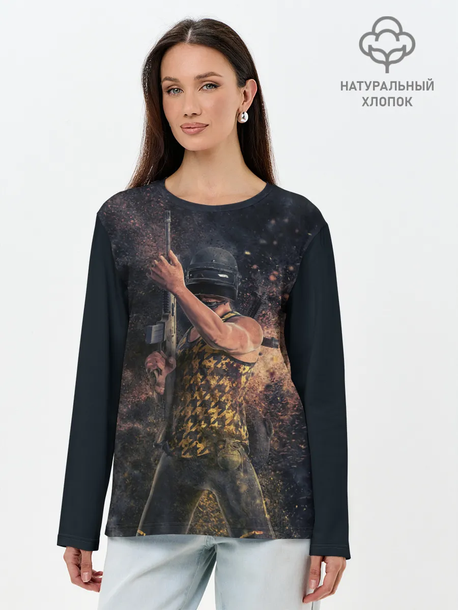 Лонгслив женский. Хлопок / Это Пабг, детка