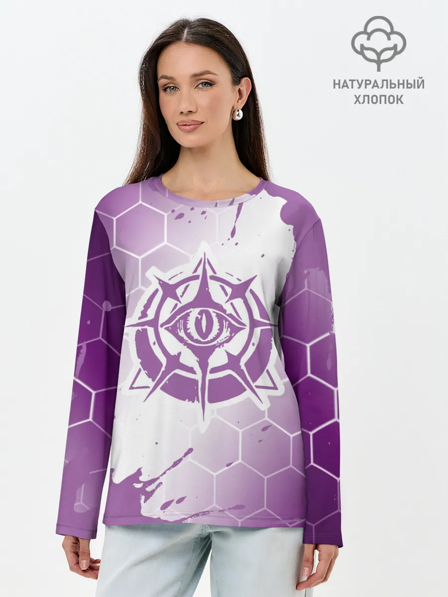 Лонгслив женский. Хлопок / New World - Ковенанты - Краска