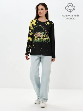 Лонгслив женский. Хлопок / Зоро One Piece. Большой куш