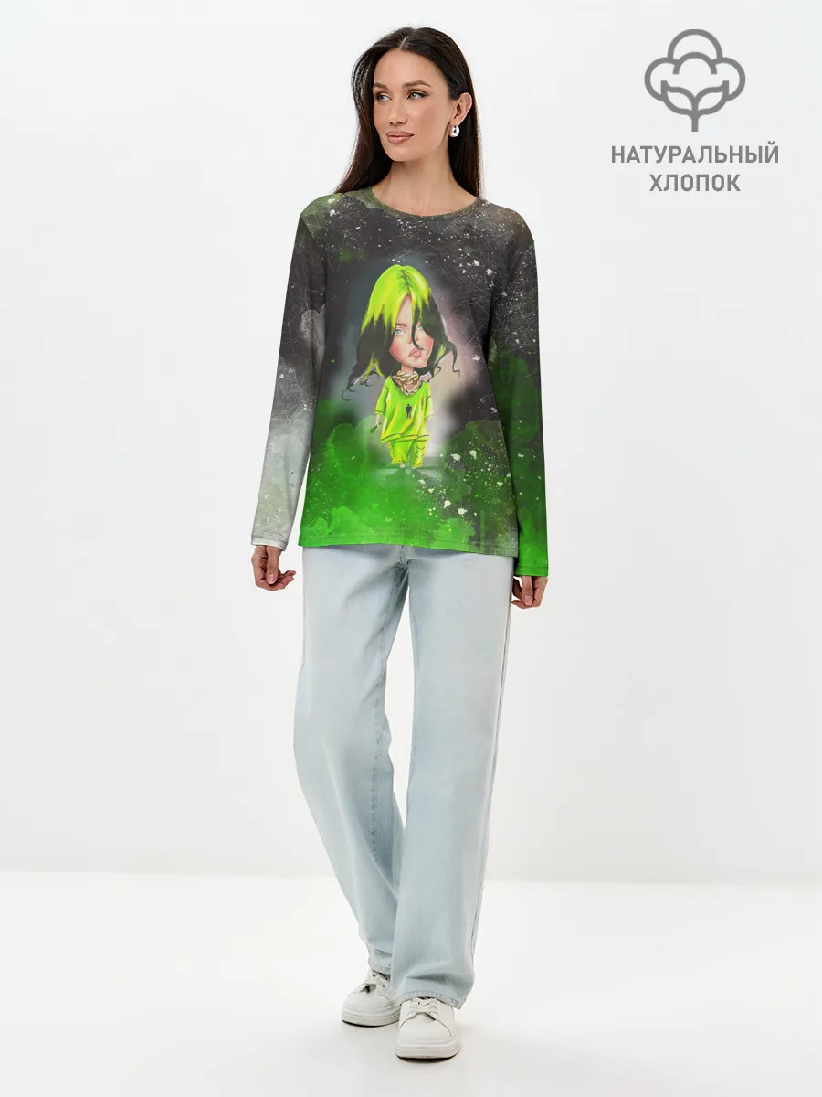 Лонгслив женский. Хлопок / BILLIE EILISH | БИЛЛИ АЙЛИШ