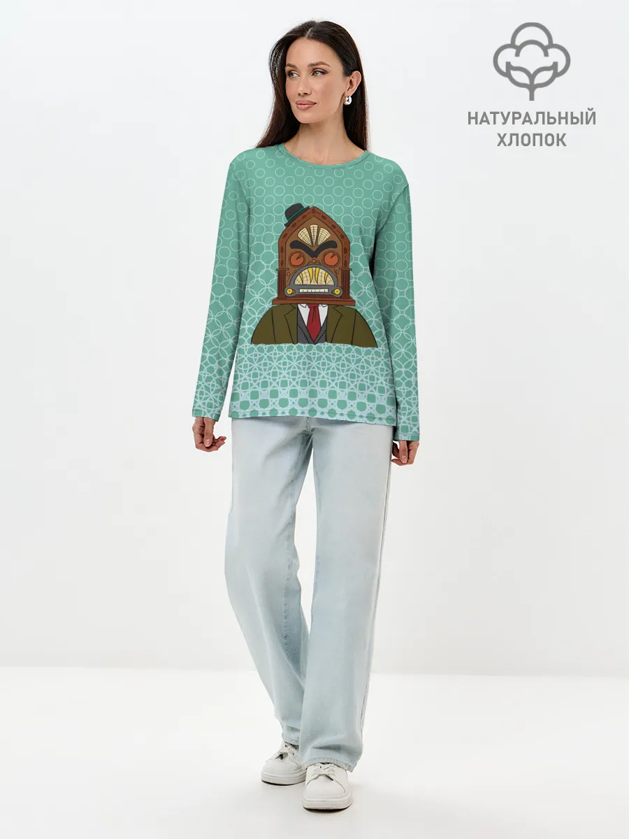 Лонгслив женский. Хлопок / Radiohead | Радиохед | Logo