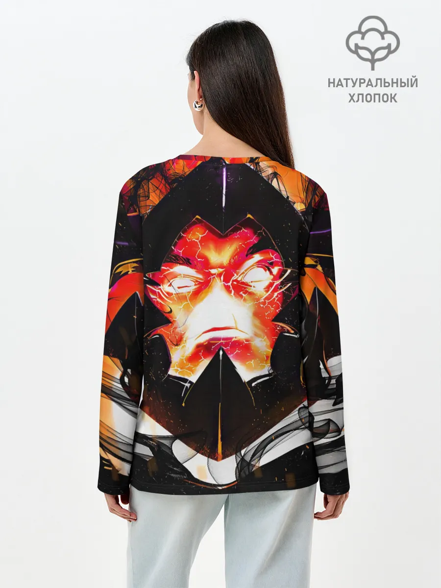 Лонгслив женский. Хлопок / Поднятие уровня в одиночку