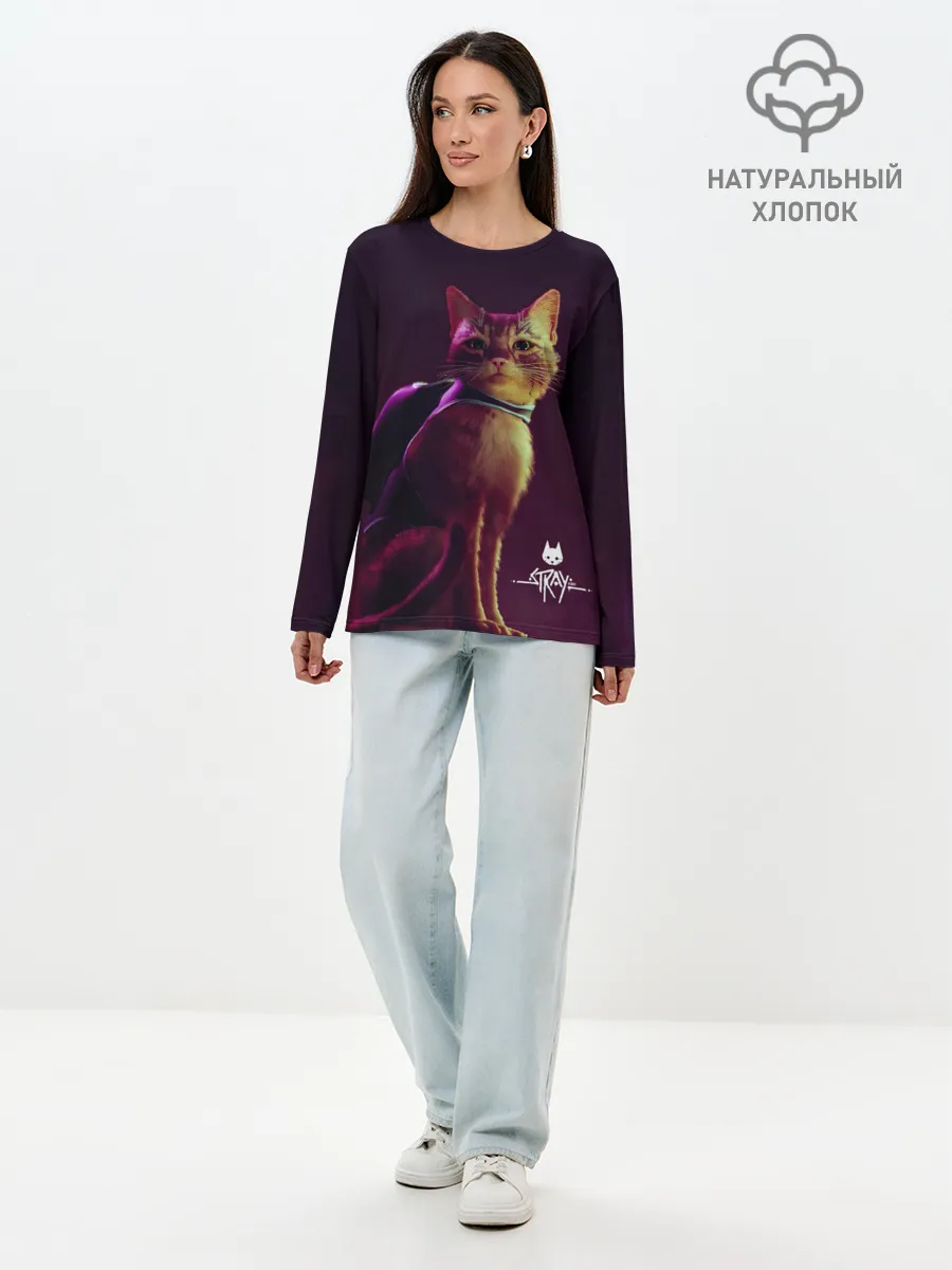 Лонгслив женский. Хлопок / Stray Game 2021