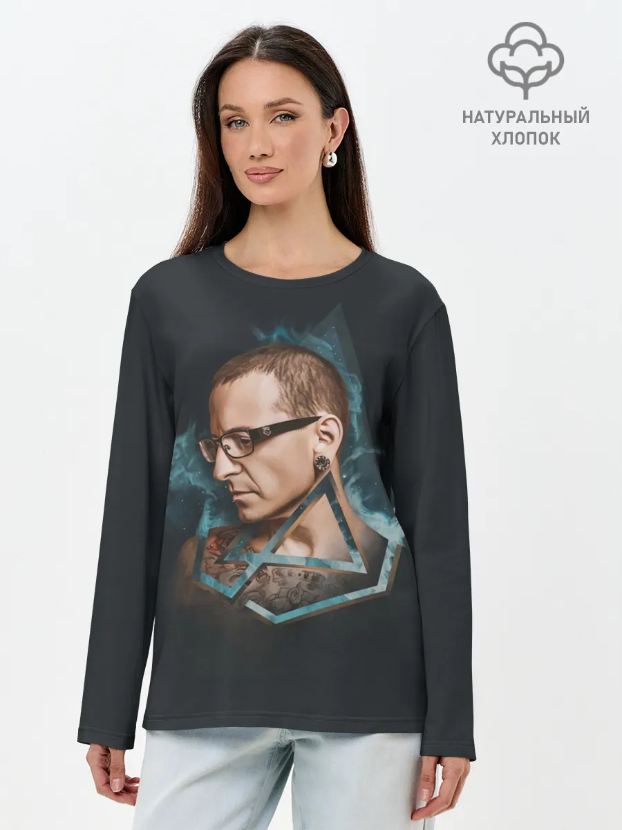 Лонгслив женский. Хлопок / Солист Линкин Парк