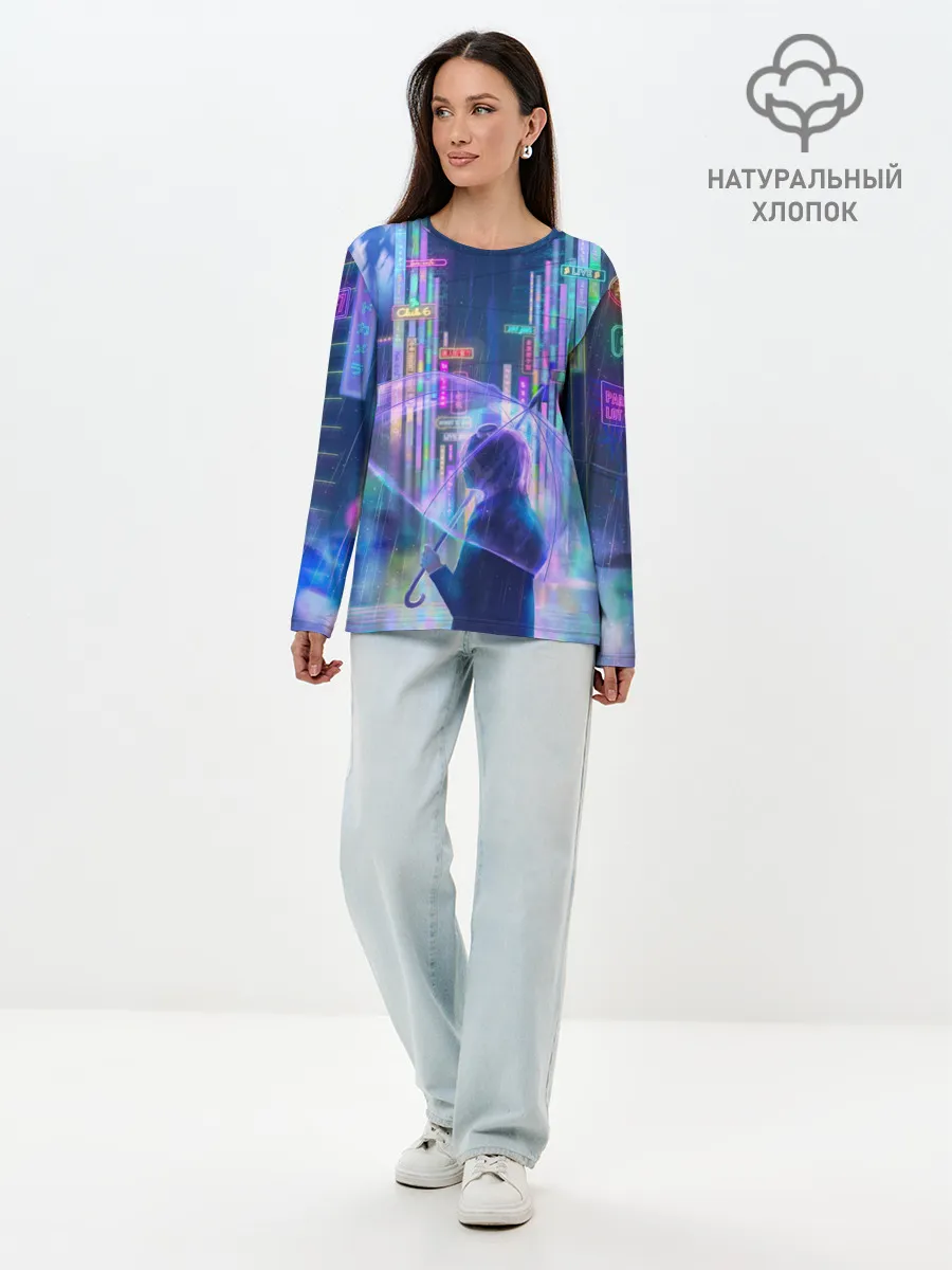 Лонгслив женский. Хлопок / ANIME NEON