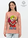 Лонгслив женский. Хлопок / Бартоломео и Луффи One Piece