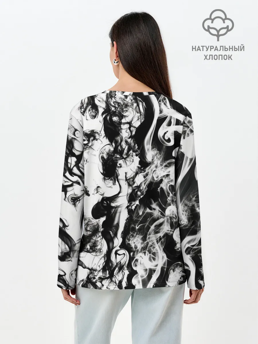 Лонгслив женский. Хлопок / Dead water 3D. Мертвая вода 3Д