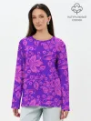 Лонгслив женский. Хлопок / ФИОЛЕТОВАЯ ХОХЛОМА
