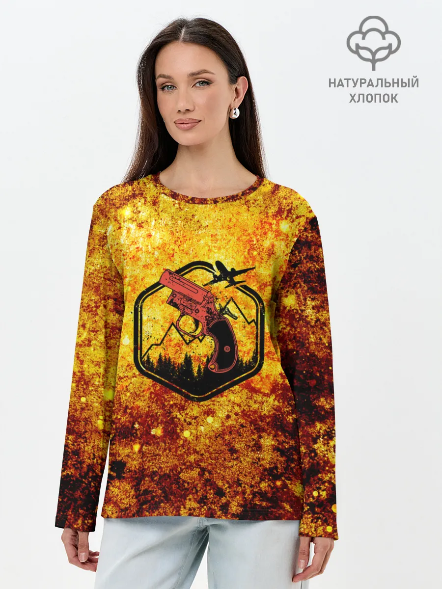 Лонгслив женский. Хлопок / АИР ДРОП | ПАБГ