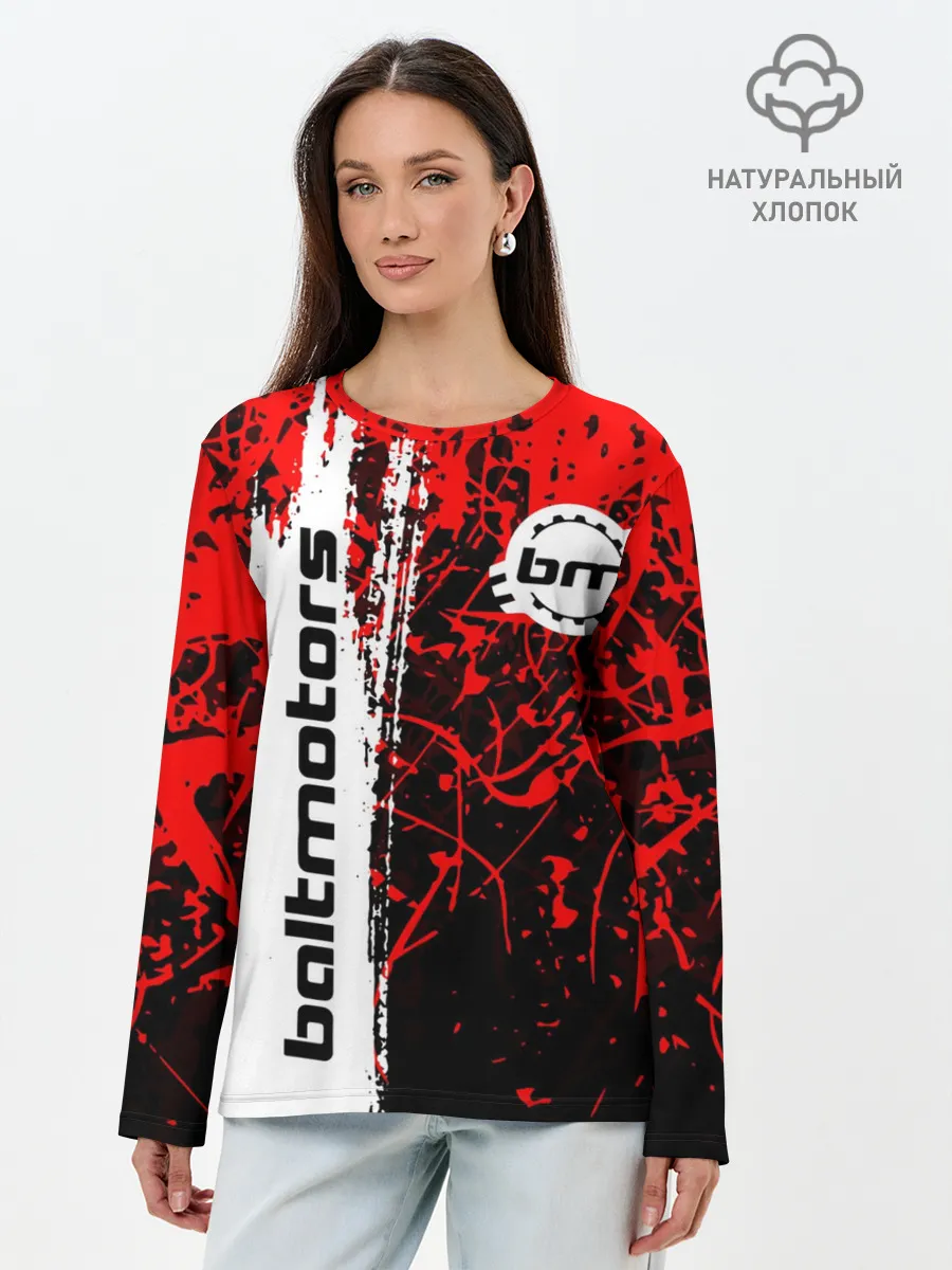 Лонгслив женский. Хлопок / BALTMOTORS / БАЛТМОТОРС