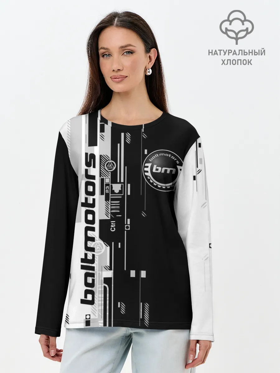 Лонгслив женский. Хлопок / BALTMOTORS / ТЕХНО