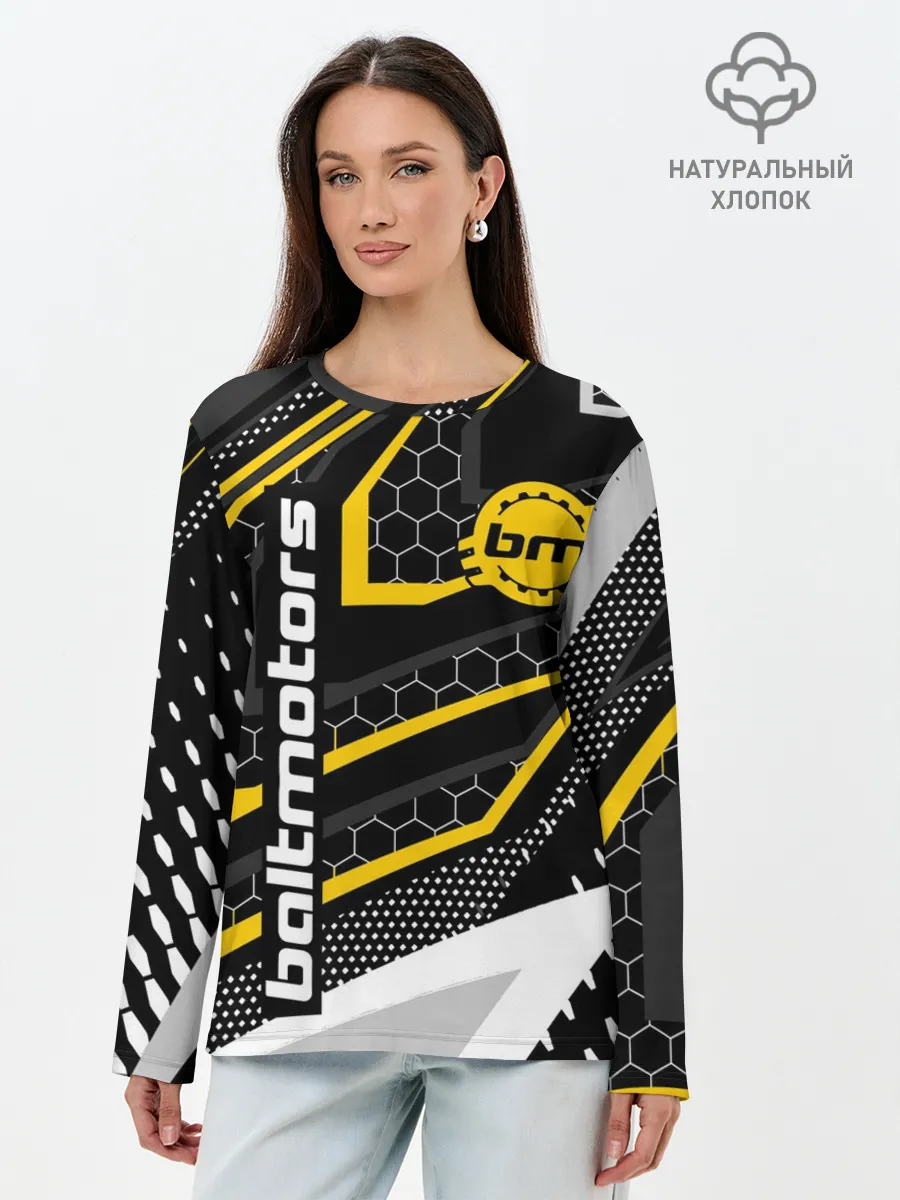 Лонгслив женский. Хлопок / BALTMOTORS / БАЛТМОТОРС