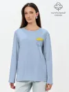 Лонгслив женский. Хлопок / Фри в кармане