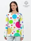 Лонгслив женский. Хлопок / Polka dot