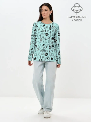 Лонгслив женский. Хлопок / SkullS