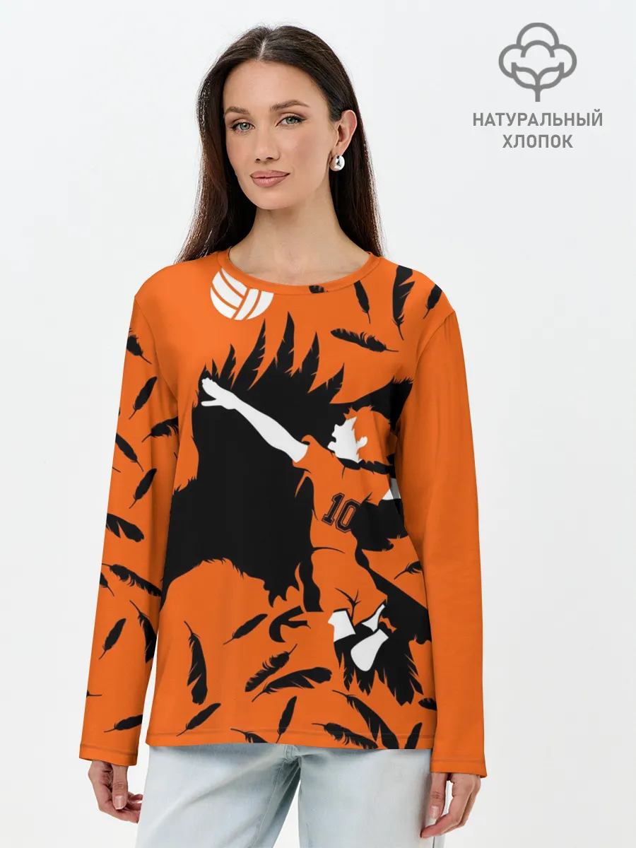 Лонгслив женский. Хлопок / ХИНАТА | FLY!!