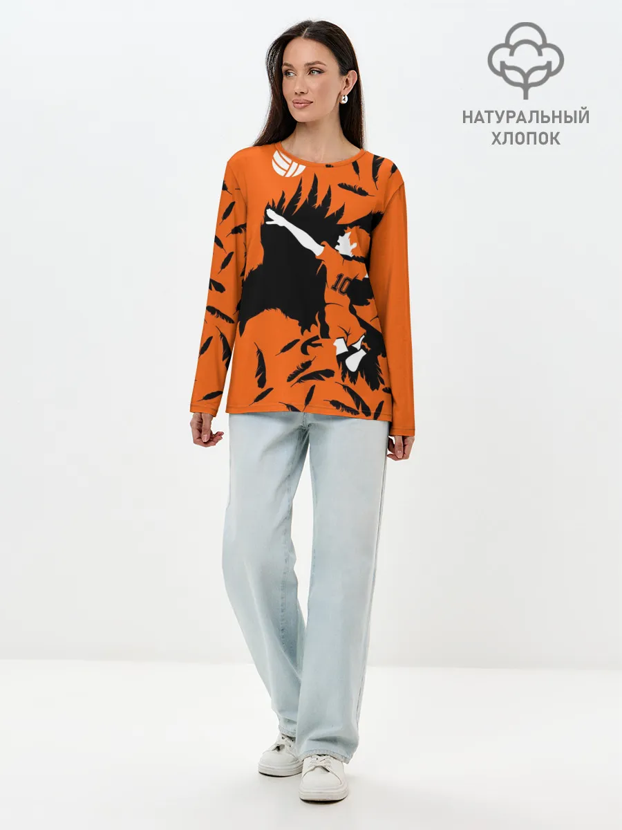 Лонгслив женский. Хлопок / ХИНАТА | FLY!!