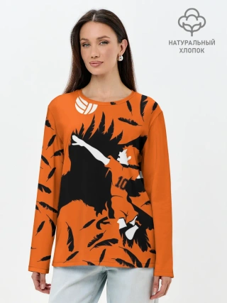 Лонгслив женский. Хлопок / ХИНАТА | FLY!!