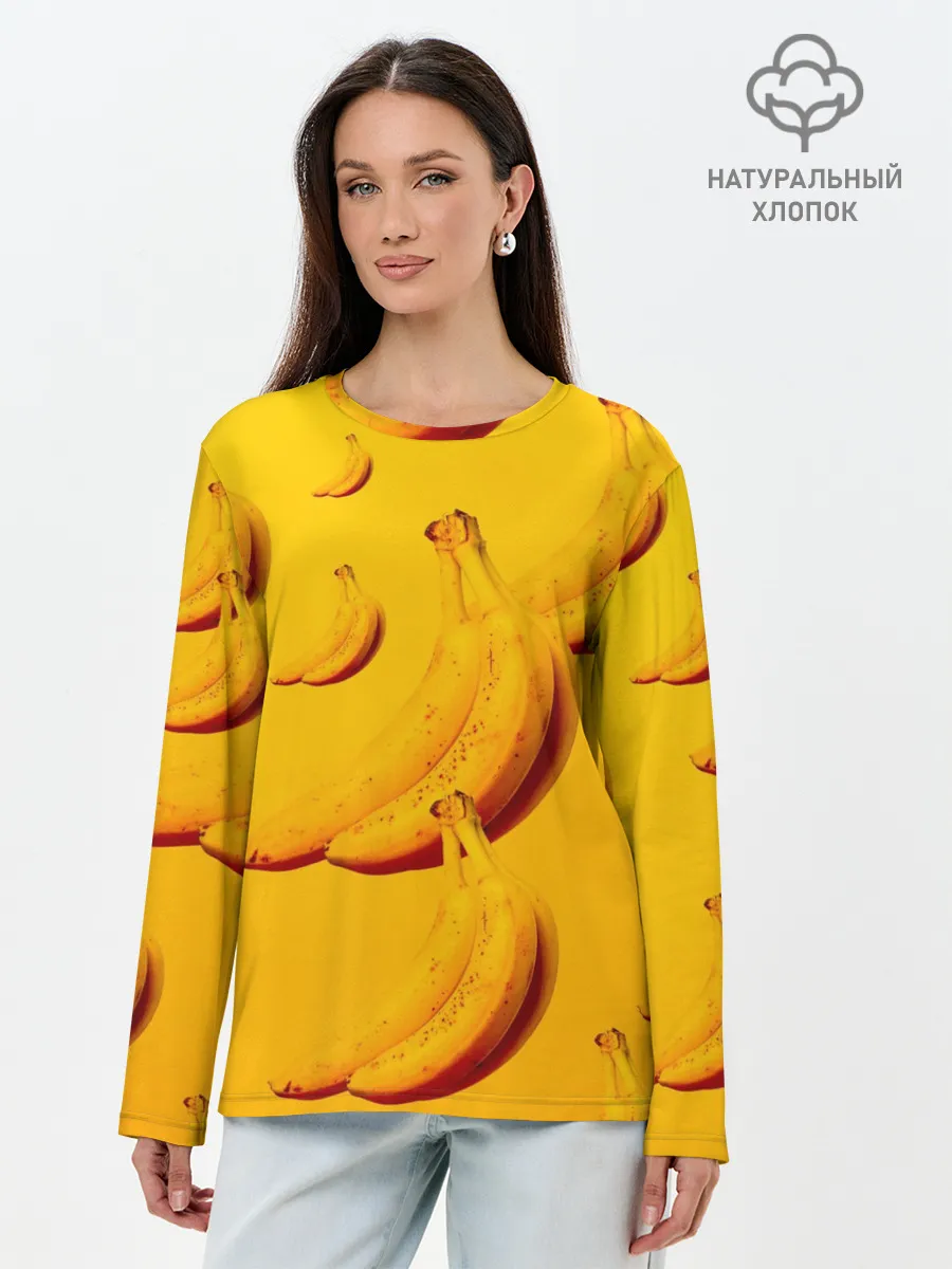 Лонгслив женский. Хлопок / бананы