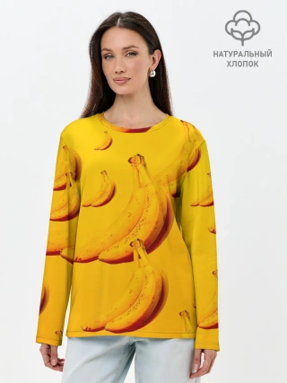 Лонгслив женский. Хлопок / бананы