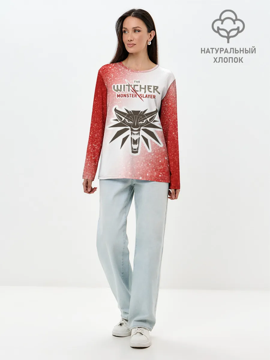 Лонгслив женский. Хлопок / The Witcher Monster Slayer - Noise