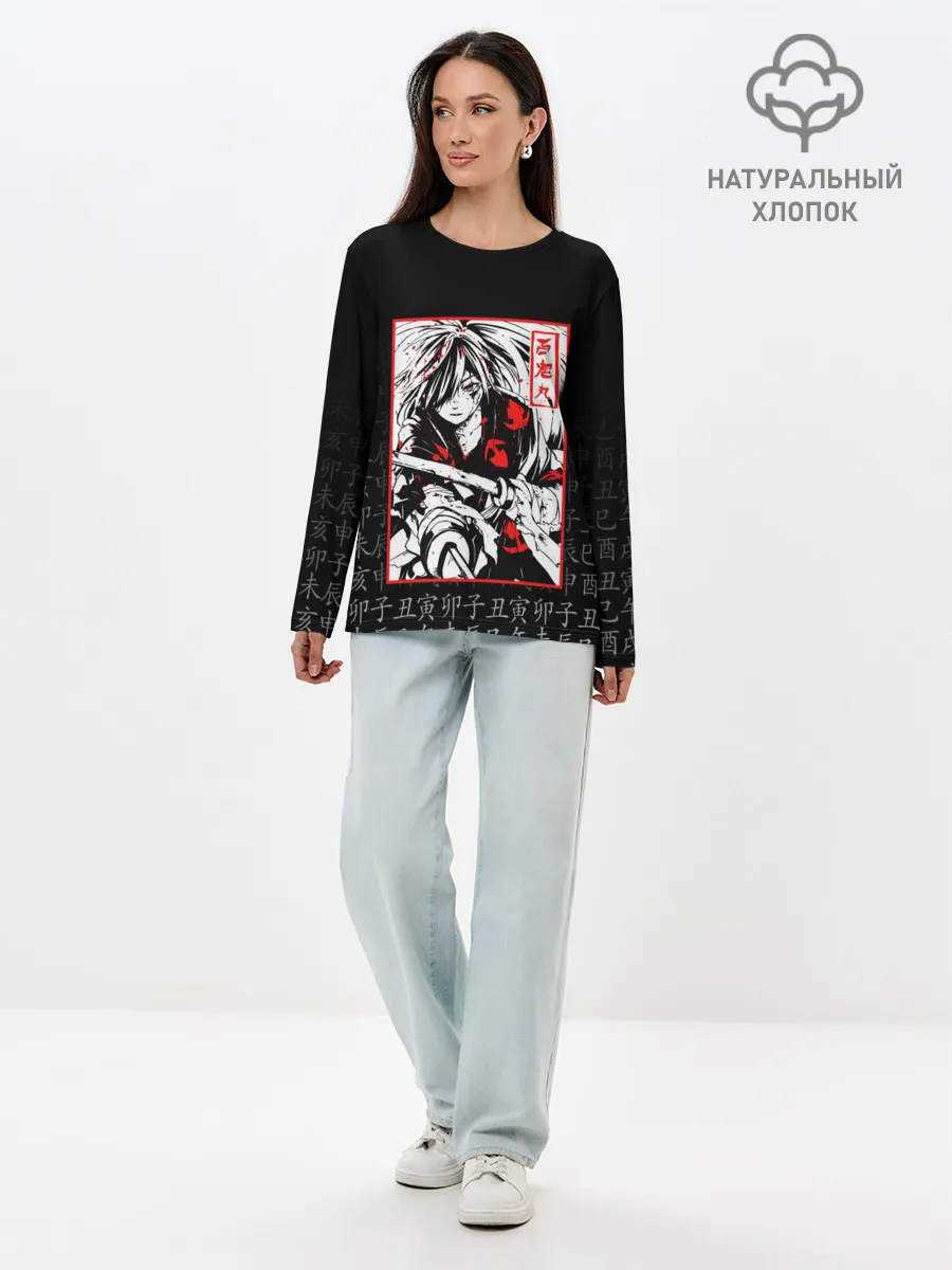 Лонгслив женский. Хлопок / ДОРОРО / DORORO / ХЯККИМАРУ