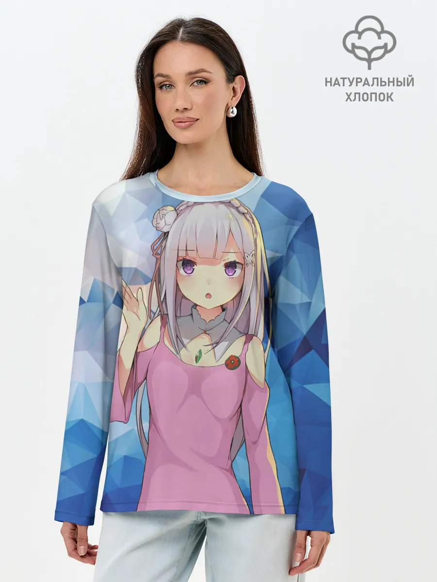 Лонгслив женский. Хлопок / Emilia&Rem