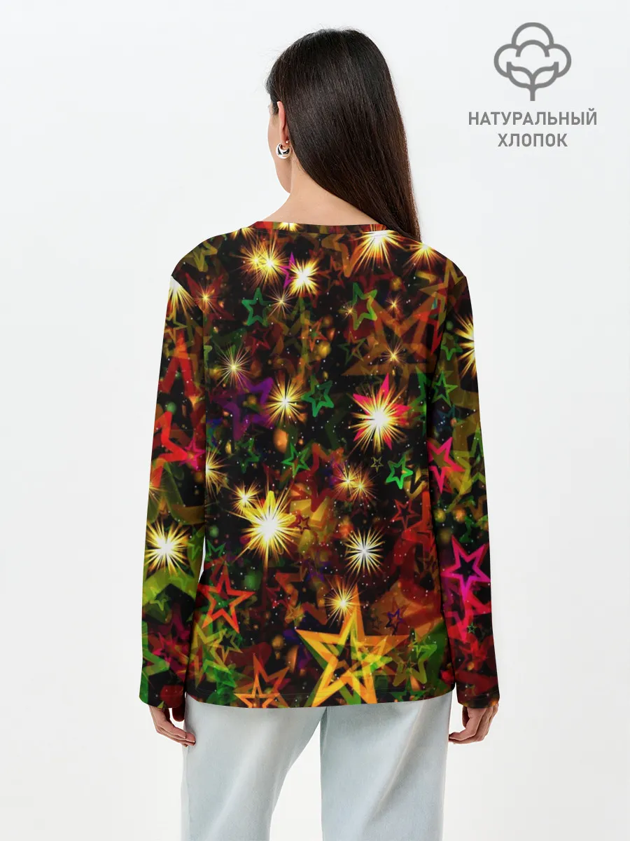 Лонгслив женский. Хлопок / Яркий день