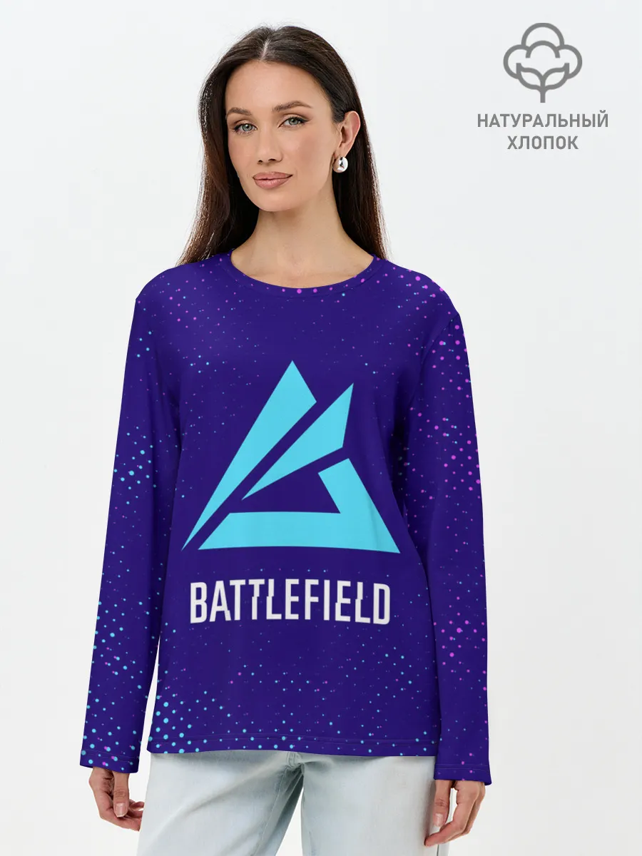 Лонгслив женский. Хлопок / Батлфилд 2042 - Гранж