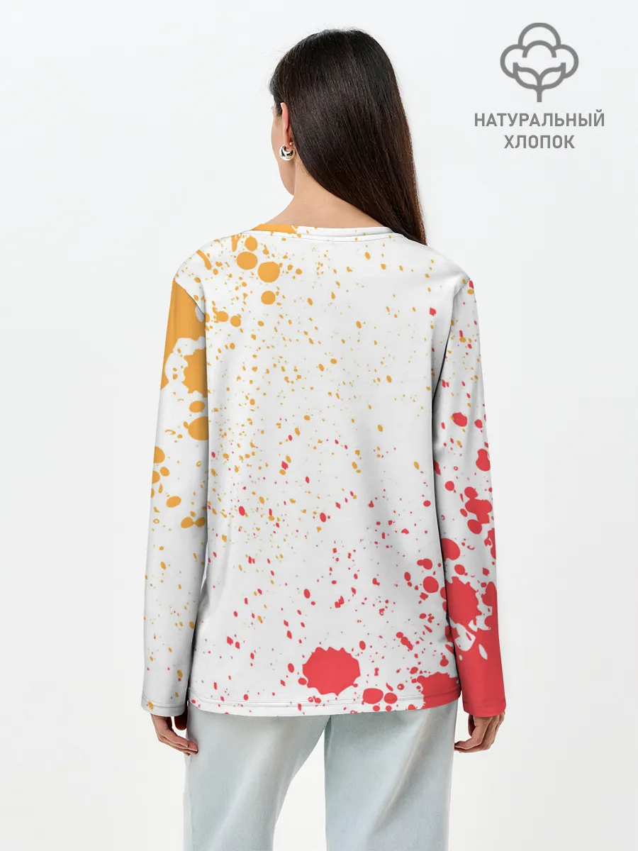Лонгслив женский. Хлопок / Pop It - Rocket - Paint