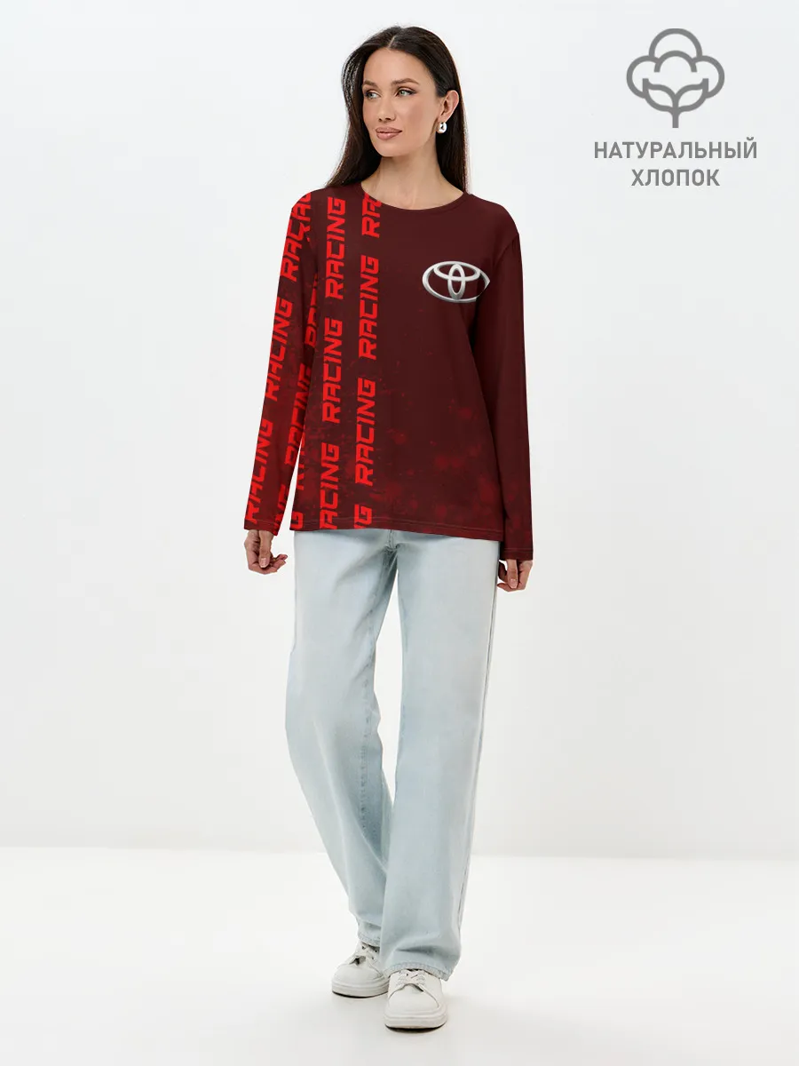 Лонгслив женский. Хлопок / Тойота - Pro Racing